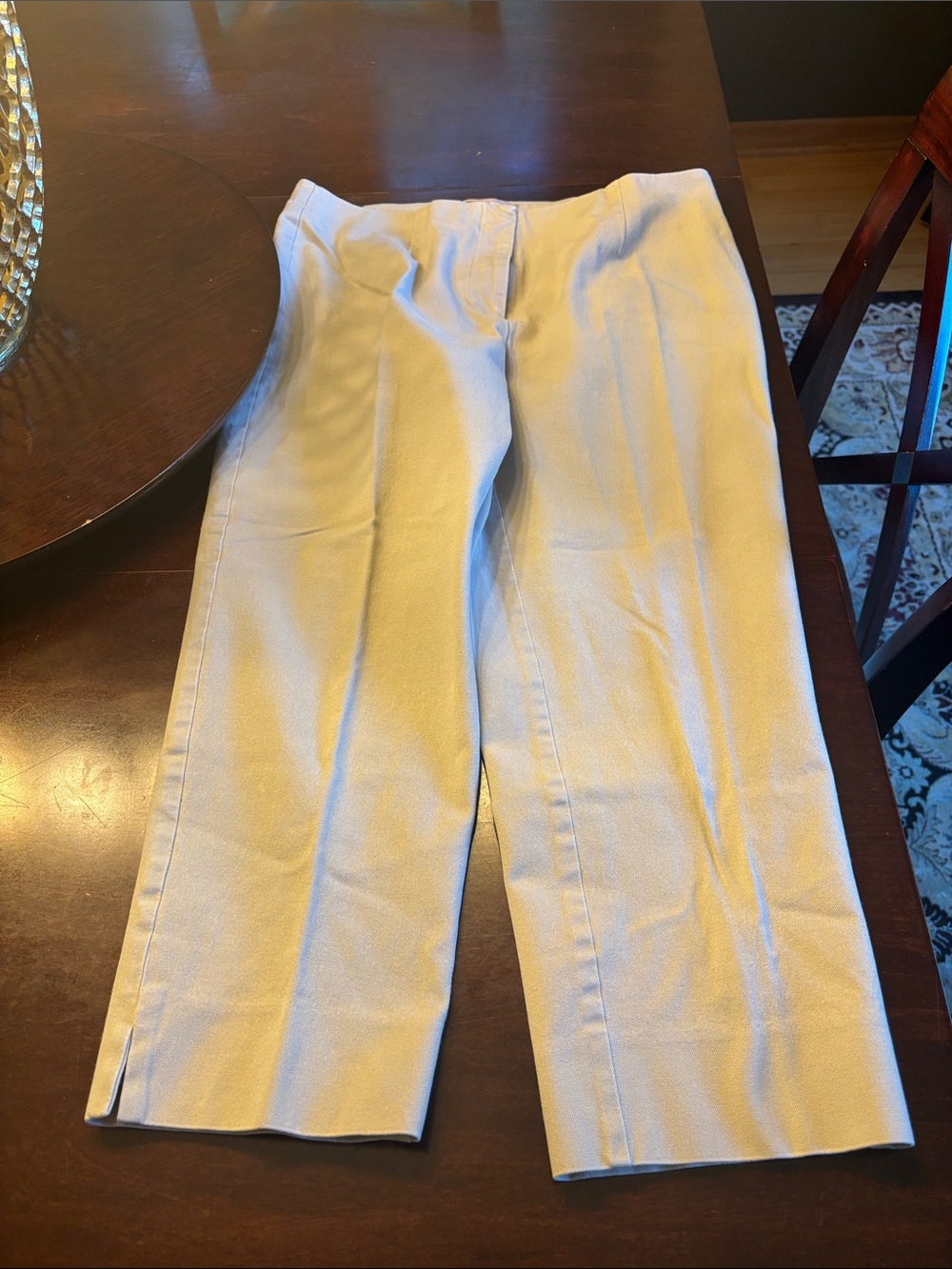 Chico's Cream Cropped Straight-Leg Pants